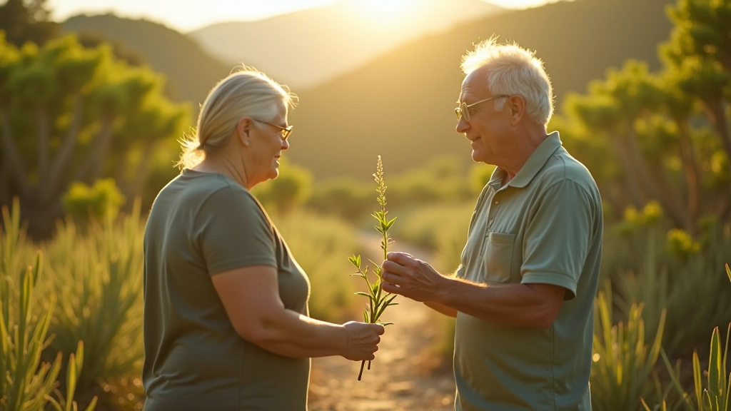Guía naturalista explicando la flora del Bosque Seco a grupo de adultos mayores